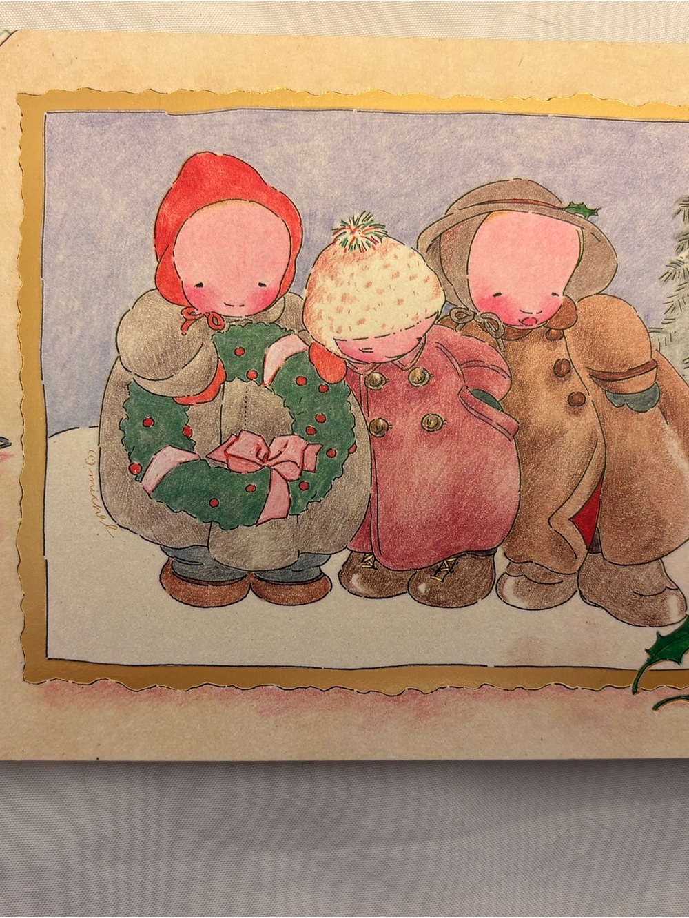 💕3/$20 80s Vintage Michel & Co Holiday greeting card